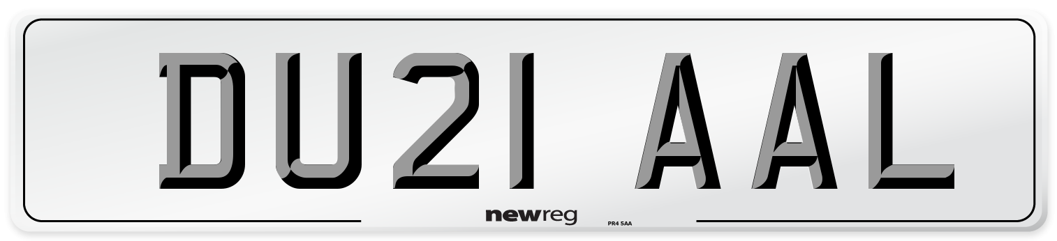 DU21 AAL Number Plate from New Reg